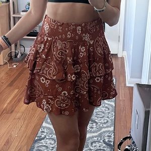 aerie flowy skirt